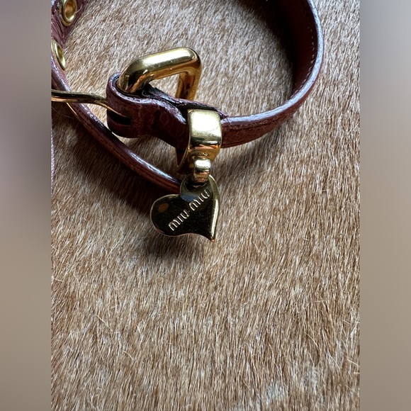 Miu Miu Leather Charm Bracelet - Picture 2 of 4